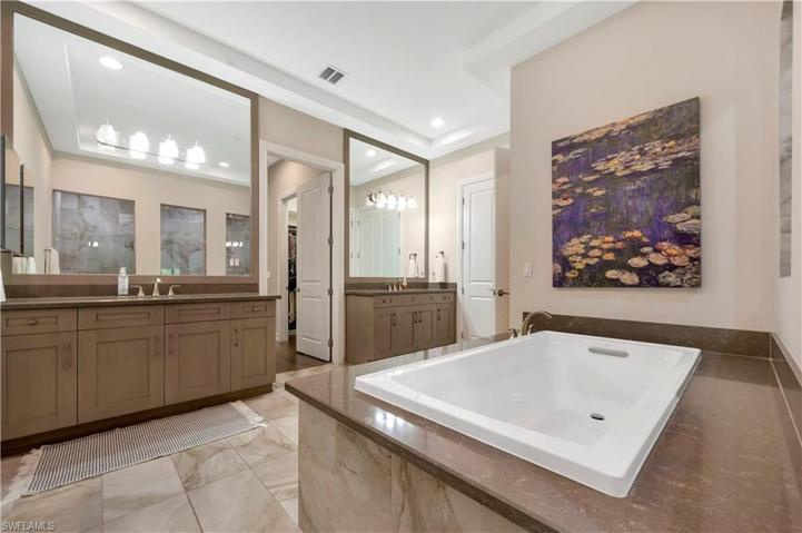 Primary en suite with soaking tub a shower