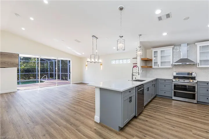 Kitchen open to the main living area