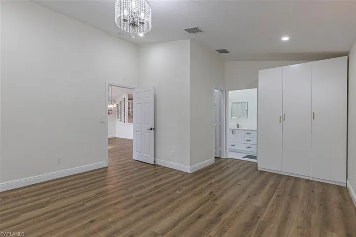Master Bedroom with Vaulted Ceilings & extra wardrobe closets for storage