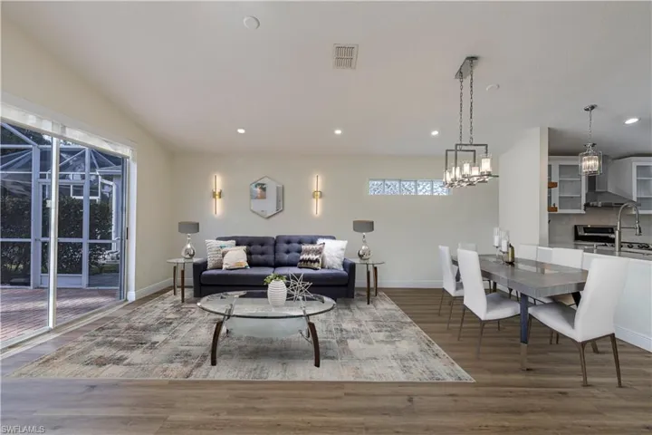 Virtually Staged - Dining & Living room area