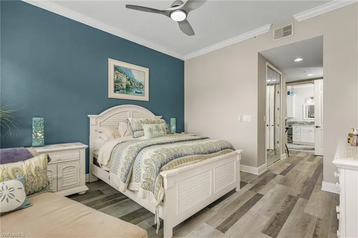 Gorgeous master suite with connected to gorgeous master bath