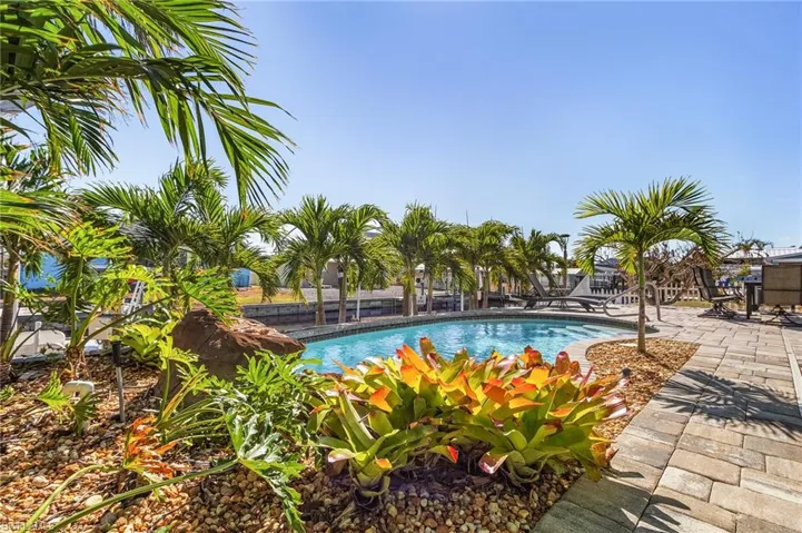 View of pool with a patio area