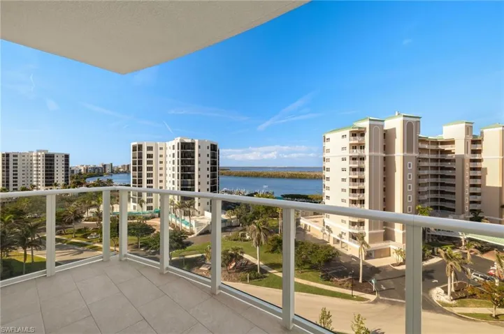 Open balcony featuring a spectacular water view