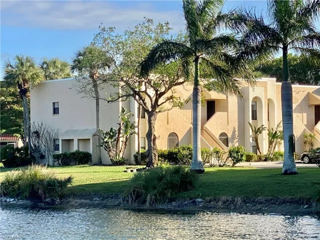View of building exterior with a water view