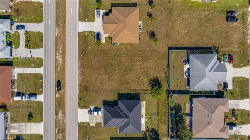 Aerial view of duplex lot  area