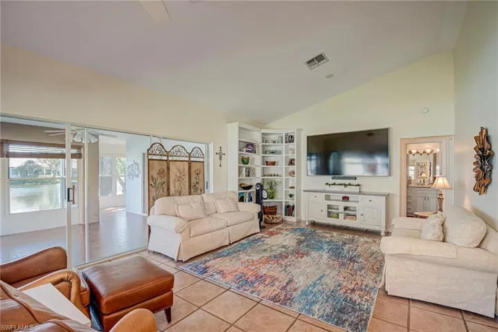 Living room vaulted Ceiling