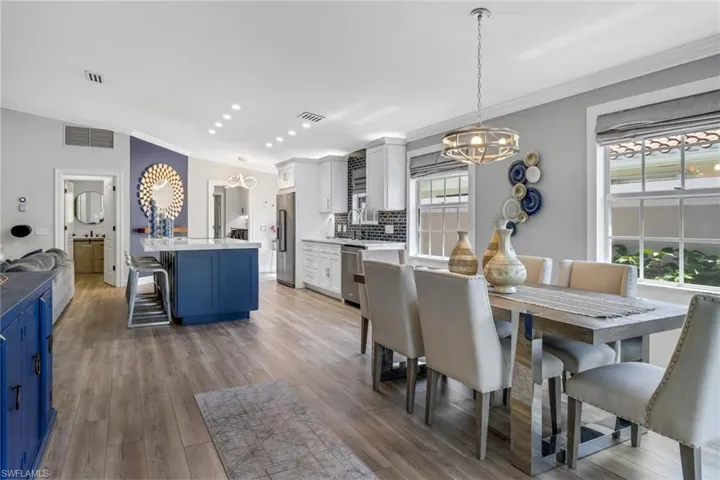 Beautiful light fixtures and contemporary furniture