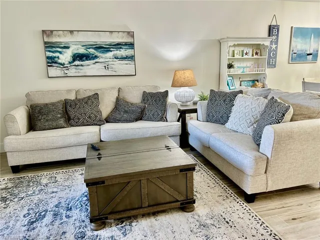 Living room featuring light hardwood / wood-style flooring