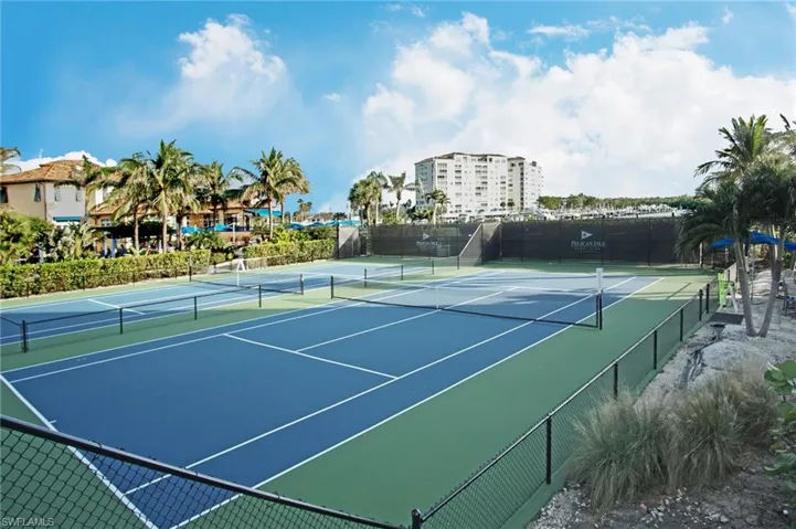 View of tennis court