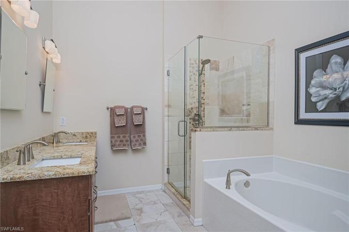 Beautifully updated master bath.