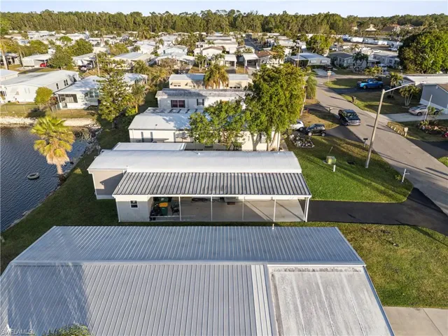 Aerial view of residential area