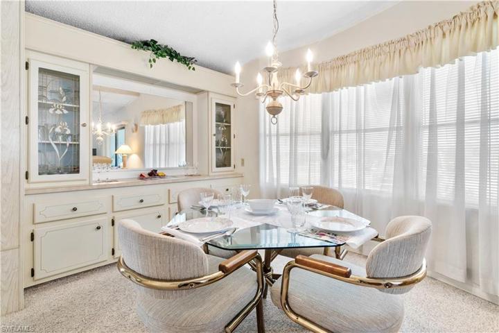 Dining room with storage and serving area