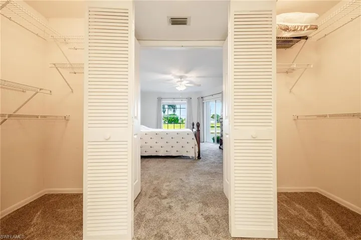 Spacious closets