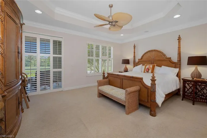Expansive primary bedroom with large walk-in closet