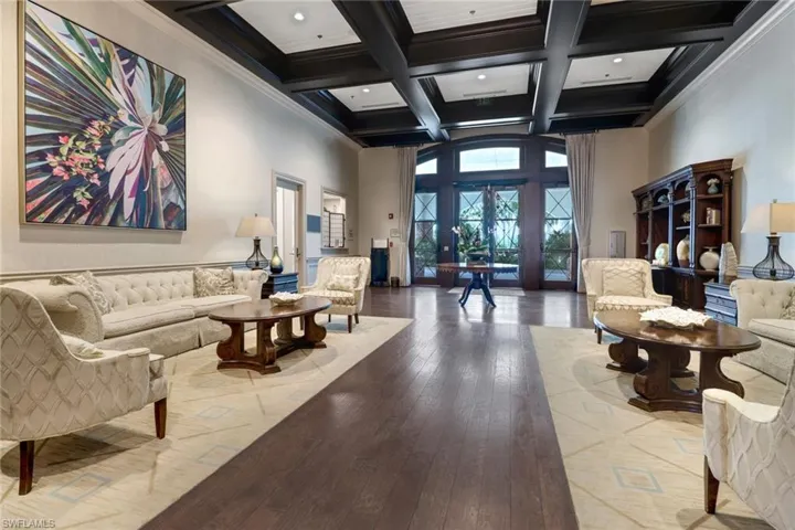 Clubhouse common area with separate seating areas