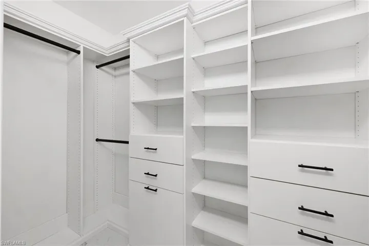 View of walk in closet