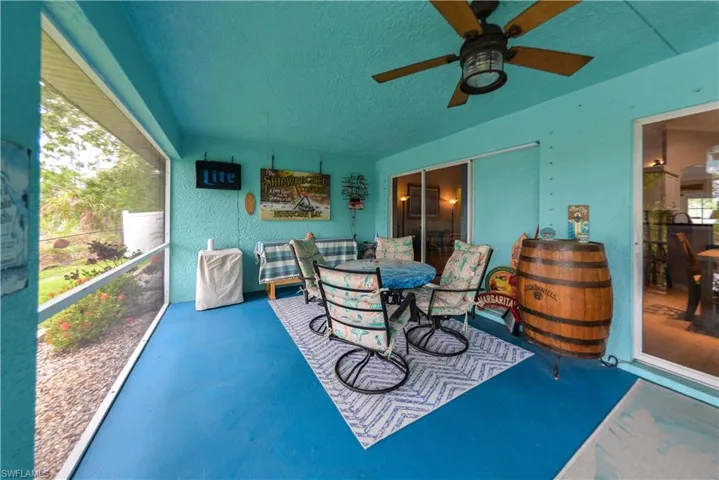 View of patio / terrace featuring ceiling fan
