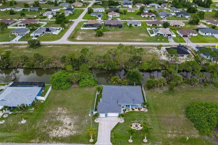 Bird's eye view featuring canal water view