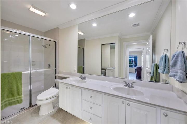 Double sinks and Large Walk-in Shower in Master Bath