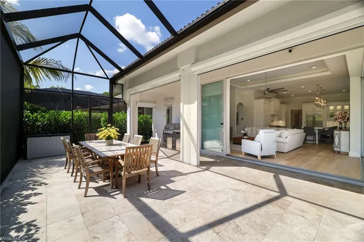Pool dining area