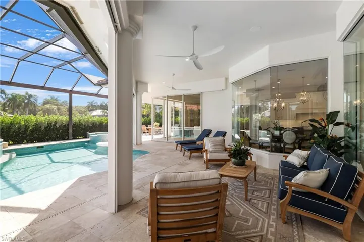 Covered lanai and pool/spa