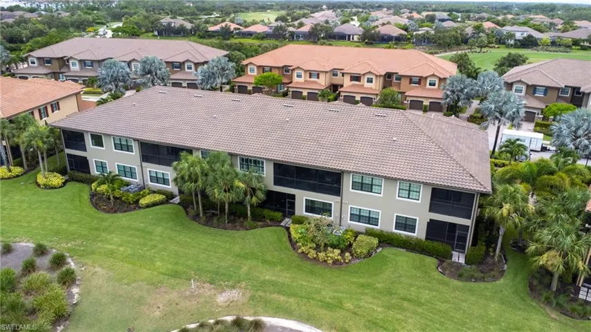 Aerial perspective of suburban area