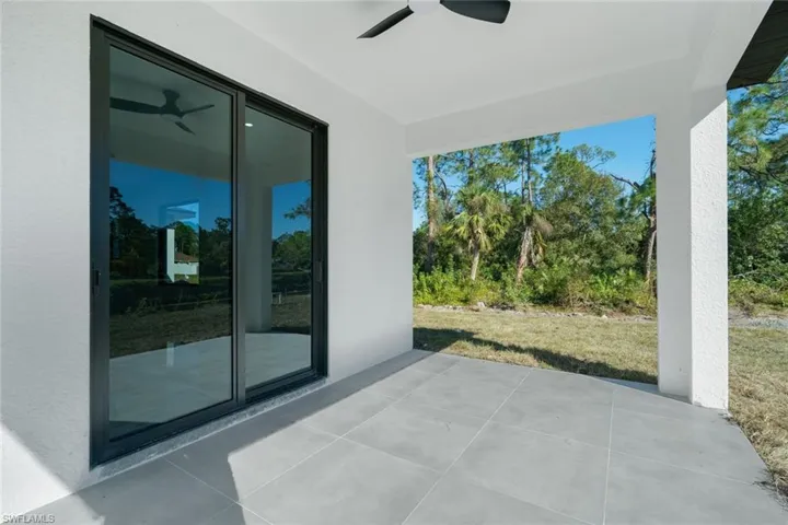 View of patio / terrace featuring ceiling fan