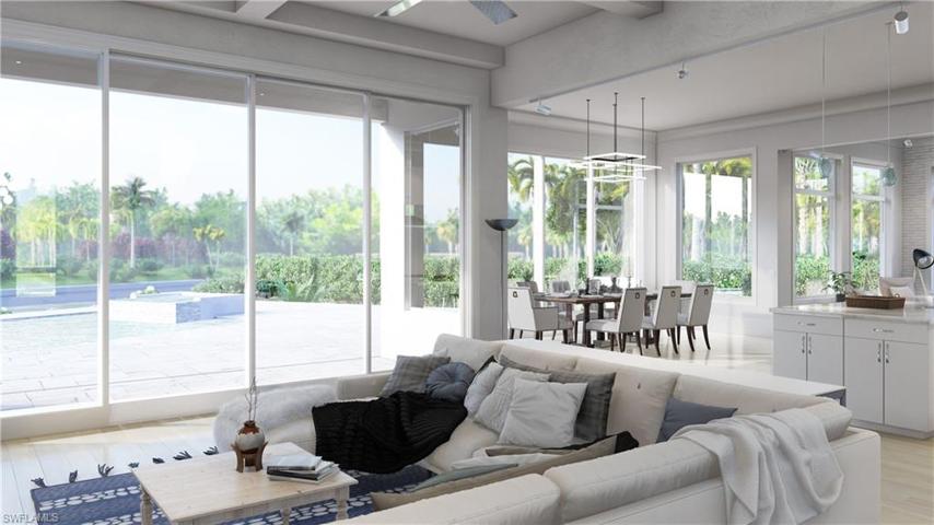 Living Room open to Kitchen Over Pool Lanai