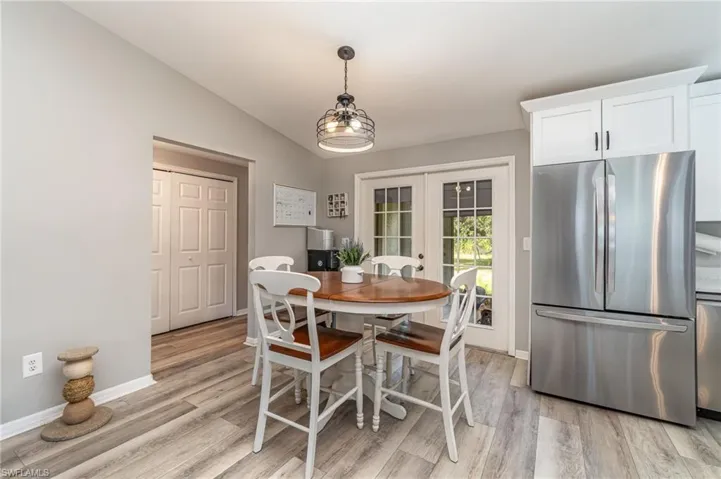 Dining room with french doors