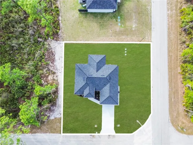 View from above of property