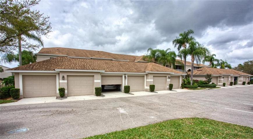 Exterior, one-car garage