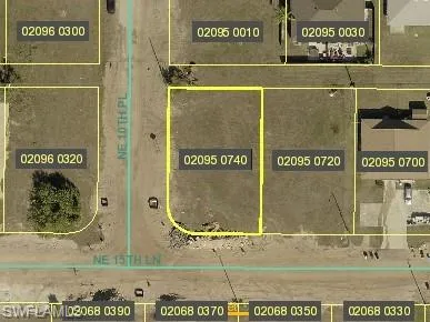 Map of property location with property parcel outlined
