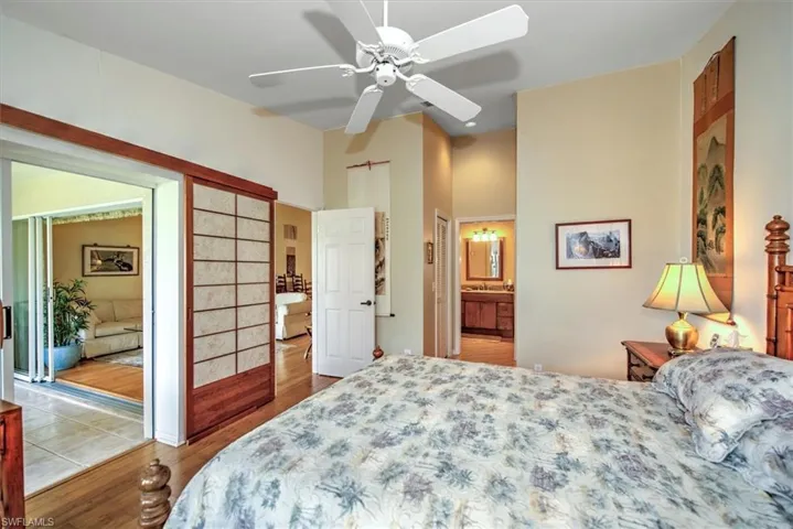 Primary bedroom with access to back lanai.