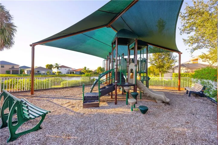 Community play area featuring a residential view