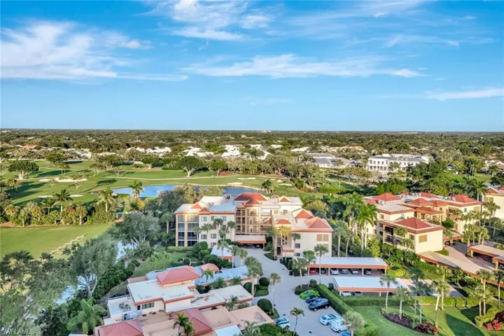 Ariel view of adjacent Club Pelican Bay and the 27 holes of golf
