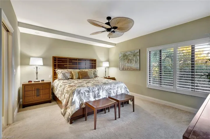 Spacious master suite with Tommy Bahama furnishings.