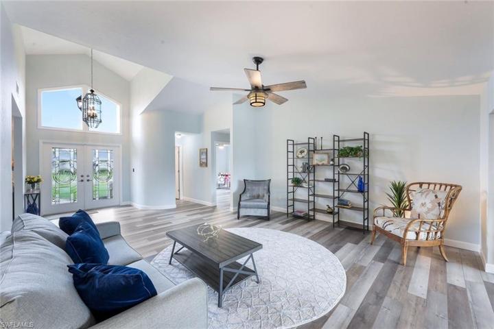 Cool and Coastal Front Entry and Living Area LR- 17'x16'