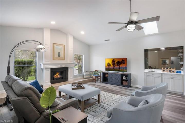 View II of The Great Room- Built In Wet Bar