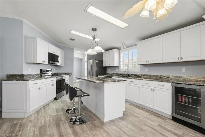 Beautiful new kitchen with marble countertops