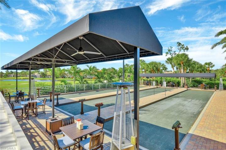 3 Bocce Courts featuring covered and lighted playing areas. Shadow Wood has a very active Bocce Community.