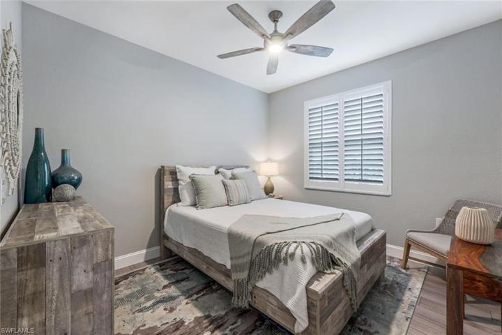Enter the French doors to the versatile den space.
