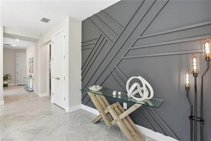 Hallway with baseboards