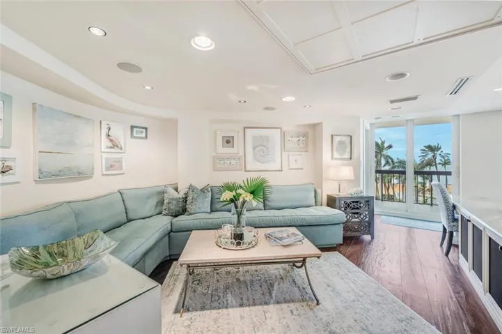 Media room with drop down television