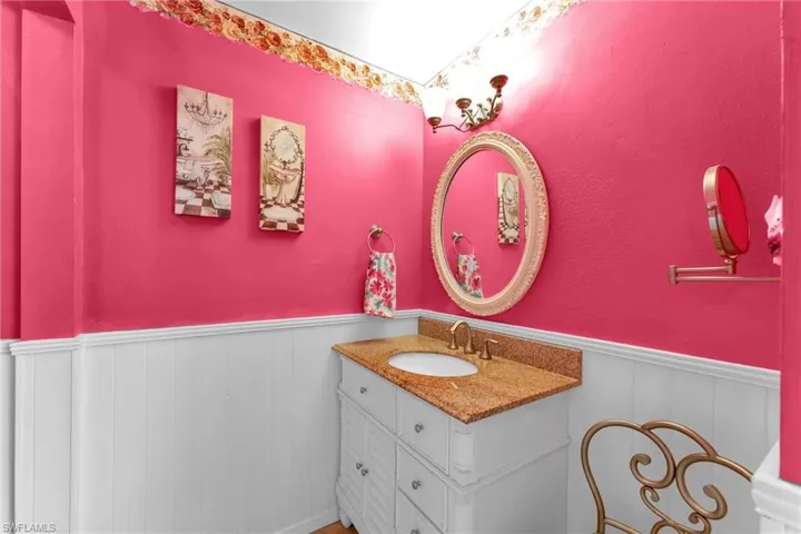 Bathroom featuring vanity