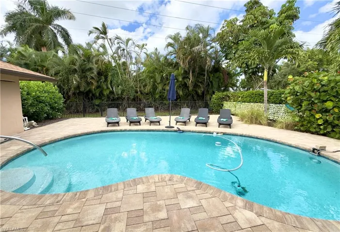 Pool steps with railing