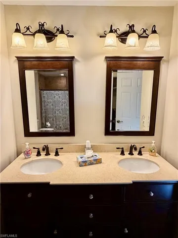 Master bathroom with double vanity