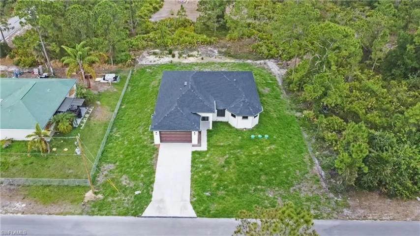 View from above of property