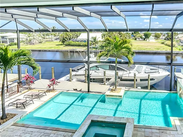 View of pool from second floor