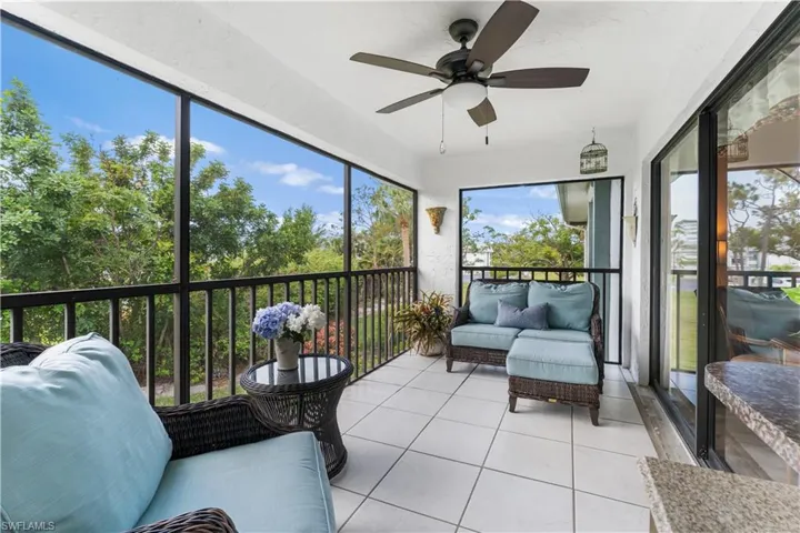 Large lanai offers a new Hampton Bay fan!