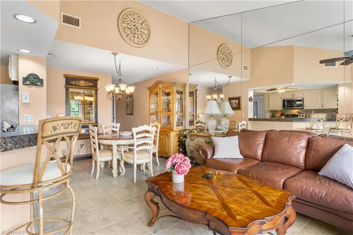 The mirrored wall makes this space feel enormous!